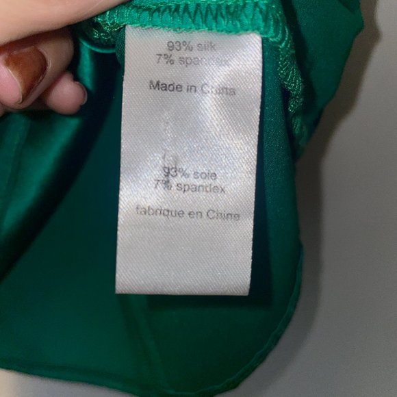 Nanette Lepore Green Silk/Spandex Sleeveless Blouse - XS - Picture 4 of 4